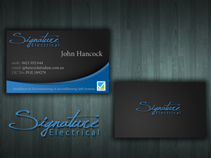Business Card Design by Reactor Studios for Signature Electrical | Design: #431875