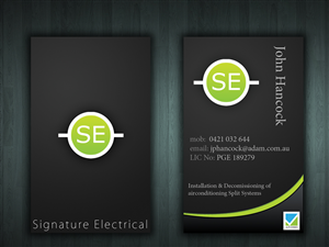 Business Card Design by Reactor Studios for Signature Electrical | Design: #431884