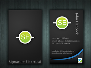Business Card Design by Reactor Studios for Signature Electrical | Design: #431889