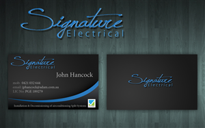 Business Card Design by Reactor Studios for Signature Electrical | Design: #441727