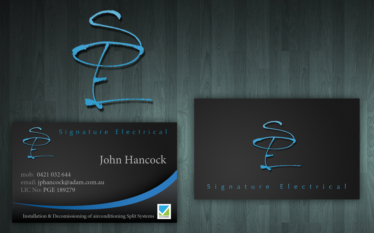 Business Card Design by Reactor Studios for Signature Electrical | Design #443543