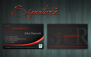Diseño de Tarjeta de Presentación por Reactor Studios para Signature Electrical | Diseño: #444300