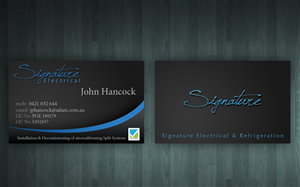 Business Card Design by Reactor Studios for Signature Electrical | Design #444479