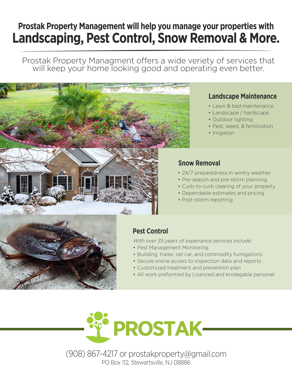 Postcard Design by Brian Ellis for www.prostakpropertymanagement.com | Design #9699484