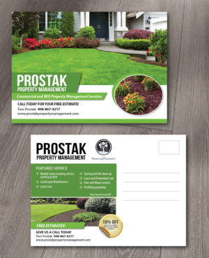 Postkarten-Design von alex989 für www.prostakpropertymanagement.com | Design: #9673657