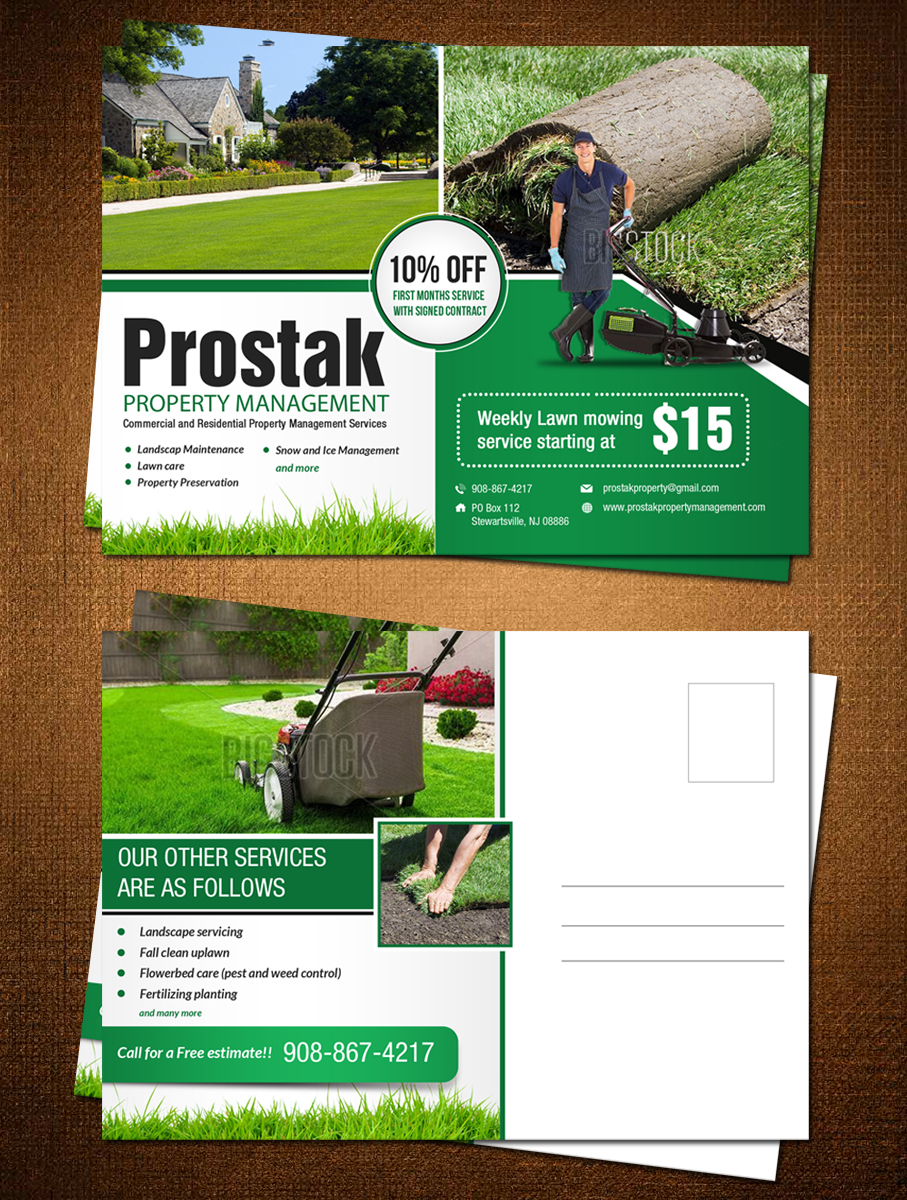Postcard Design by debdesign for www.prostakpropertymanagement.com | Design #9678148