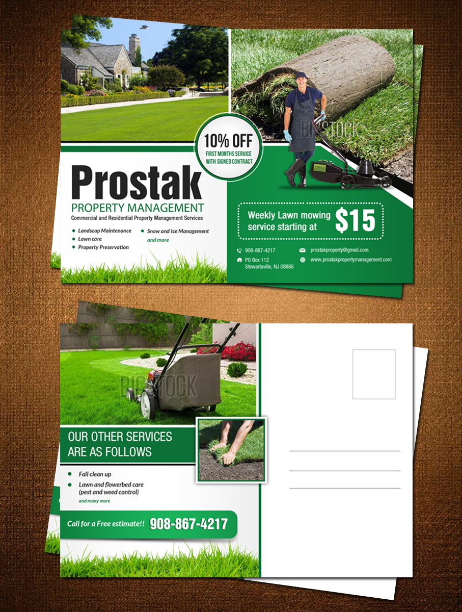 Postcard Design by debdesign for www.prostakpropertymanagement.com | Design #9689700