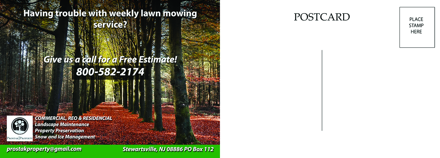 Postcard Design by mrdegrange for www.prostakpropertymanagement.com | Design #9680326