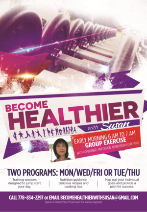 Flyer Design by Brian Ellis for Become Healthier With Susan Ltd | Design: #9702186