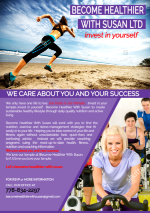 Flyer Design by leuchi for Become Healthier With Susan Ltd | Design: #9710368
