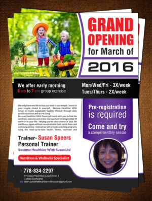 Flyer Design by creative.bugs for Become Healthier With Susan Ltd | Design: #9747568