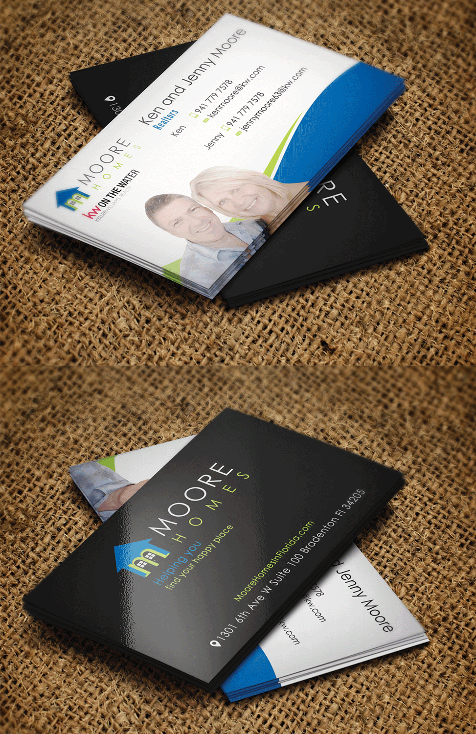Business Card Design by Riz' for MooreHomesTeam | Design #9708317
