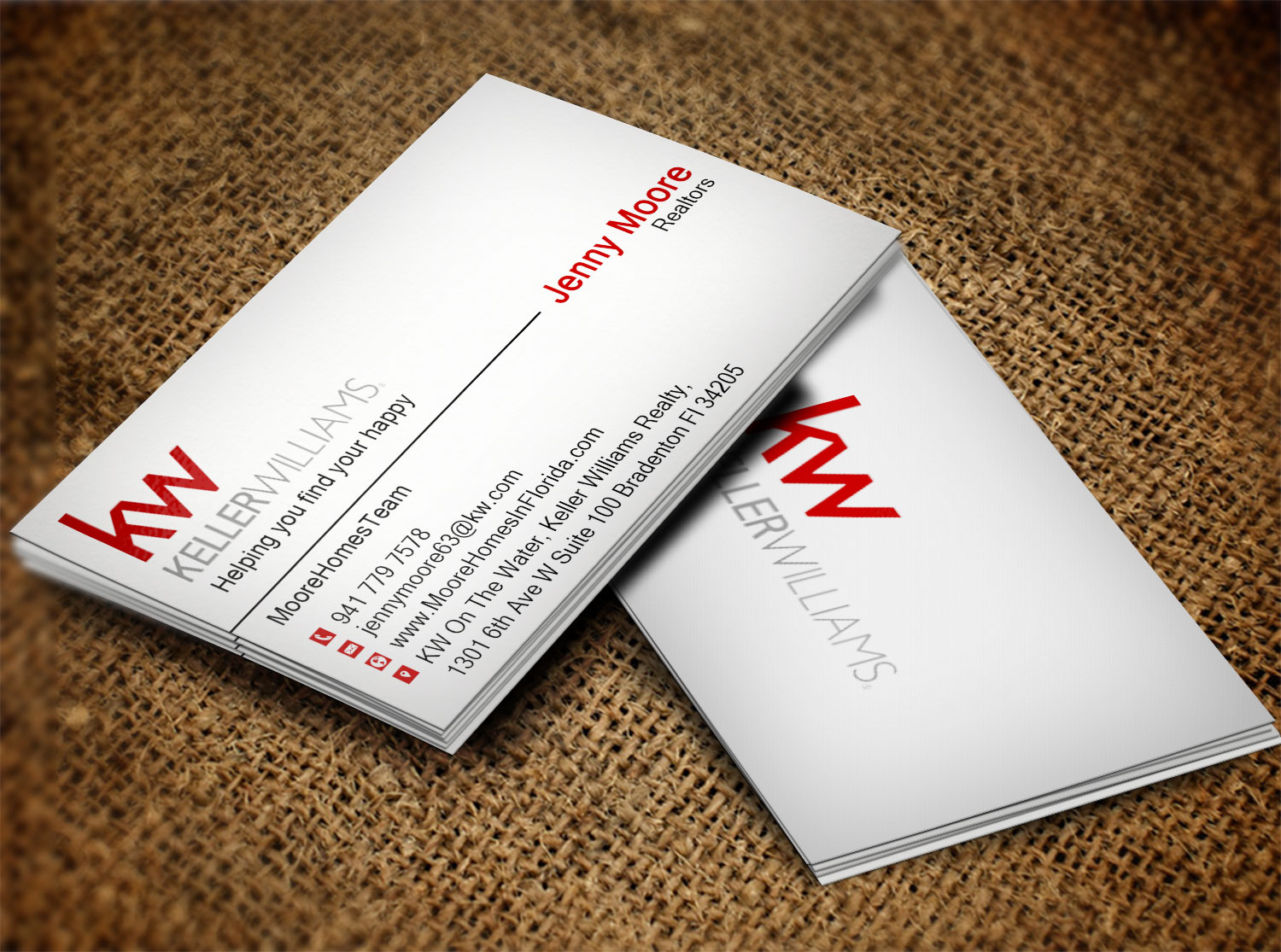 Business Card Design by Lanka Ama for MooreHomesTeam | Design #9698683