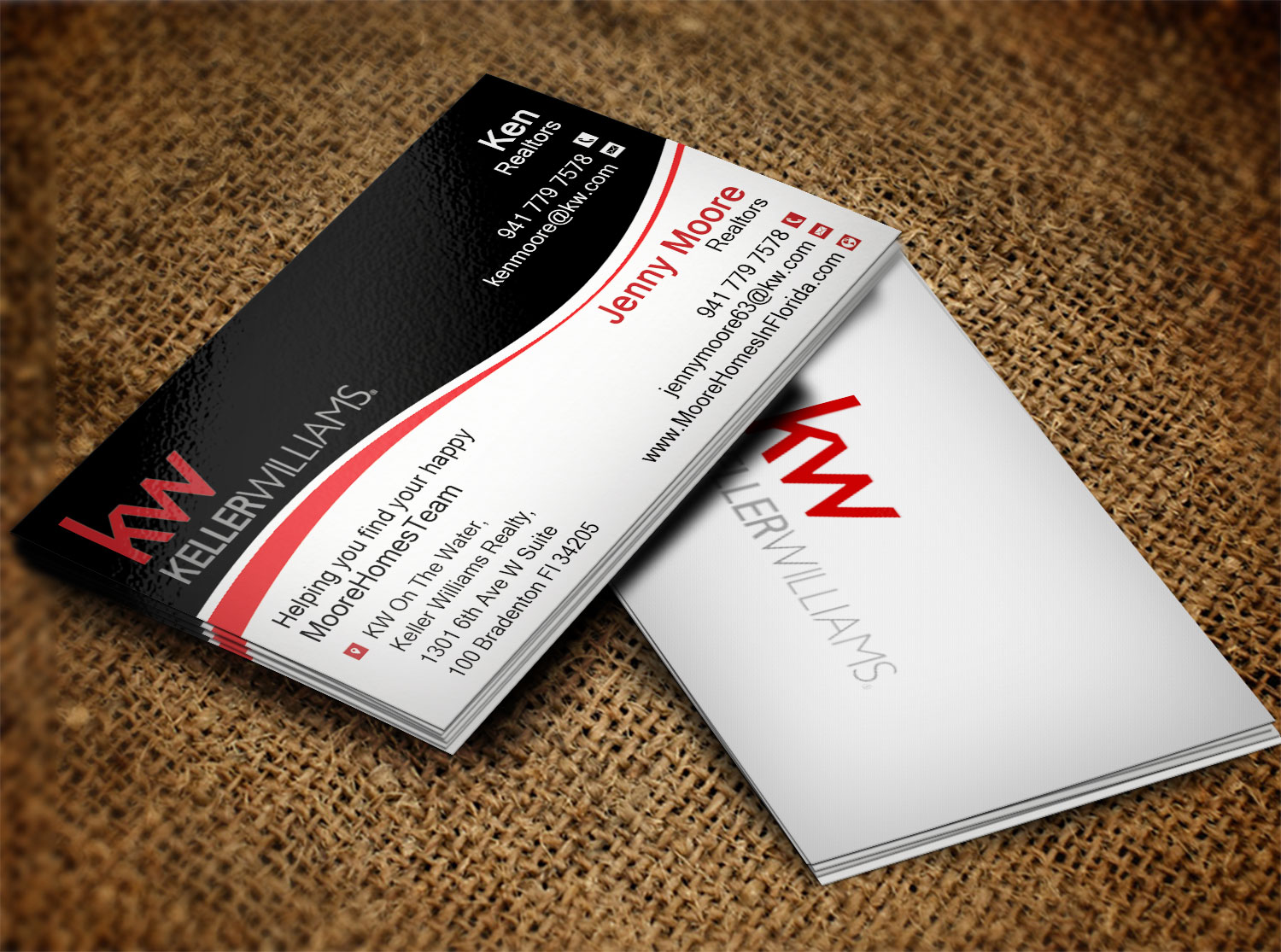 Business Card Design by Lanka Ama for MooreHomesTeam | Design #9698692