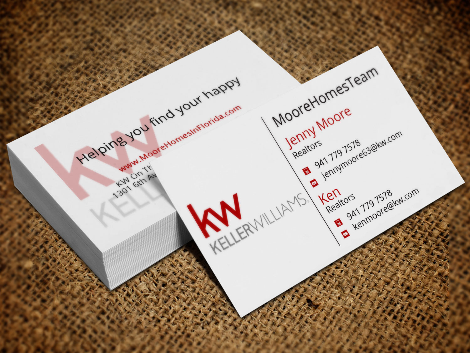 Diseño de Tarjeta de Presentación por Lanka Ama para MooreHomesTeam | Diseño #9698707