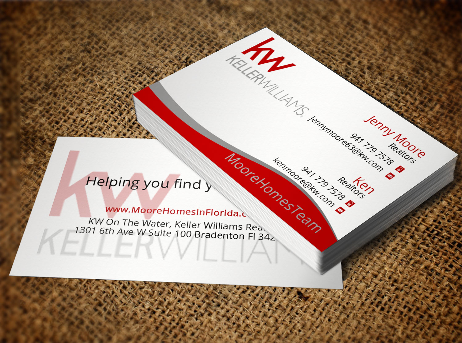 Diseño de Tarjeta de Presentación por Lanka Ama para MooreHomesTeam | Diseño #9698709