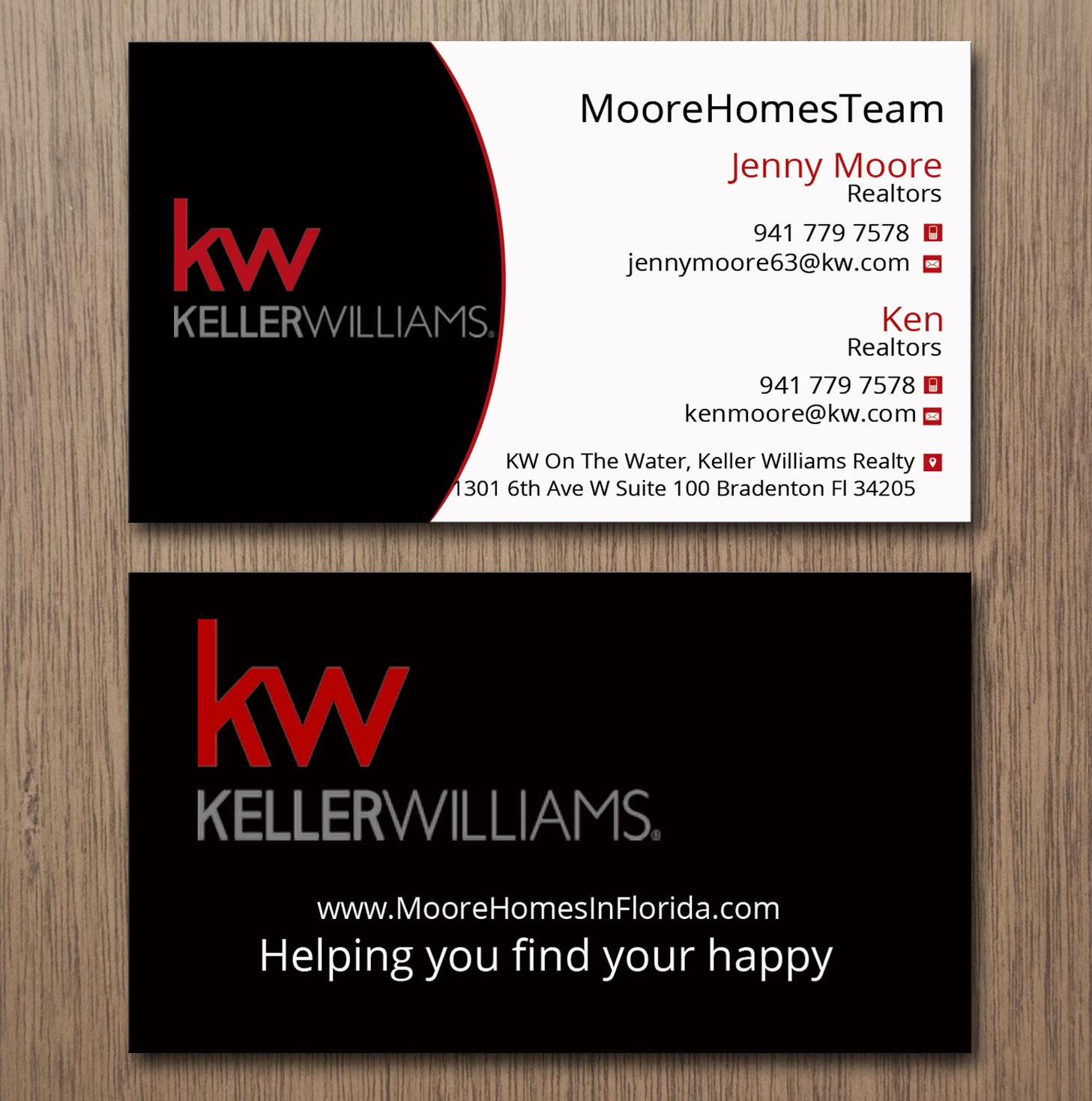 Diseño de Tarjeta de Presentación por Lanka Ama para MooreHomesTeam | Diseño #9698712