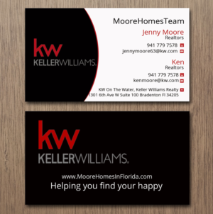 Business Card Design by Lanka Ama for MooreHomesTeam | Design: #9698712