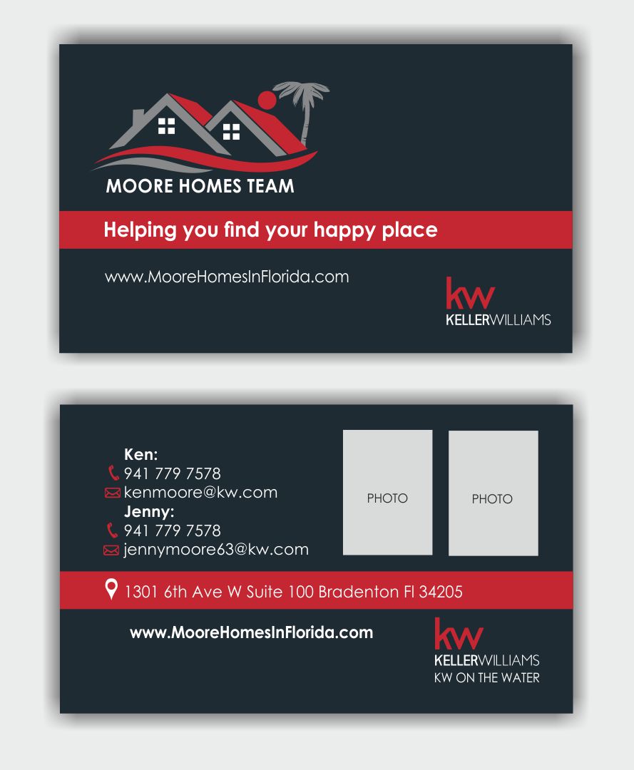 Diseño de Tarjeta de Presentación por IneseRo para MooreHomesTeam | Diseño #9695237