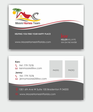 Business Card Design by IneseRo for MooreHomesTeam | Design: #9704386
