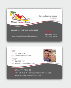 Business Card Design by IneseRo for MooreHomesTeam | Design #9719016