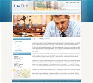 Legal Website Custom Template Design - Wordpress 3.0+ | Web-Design von Mayank Patel