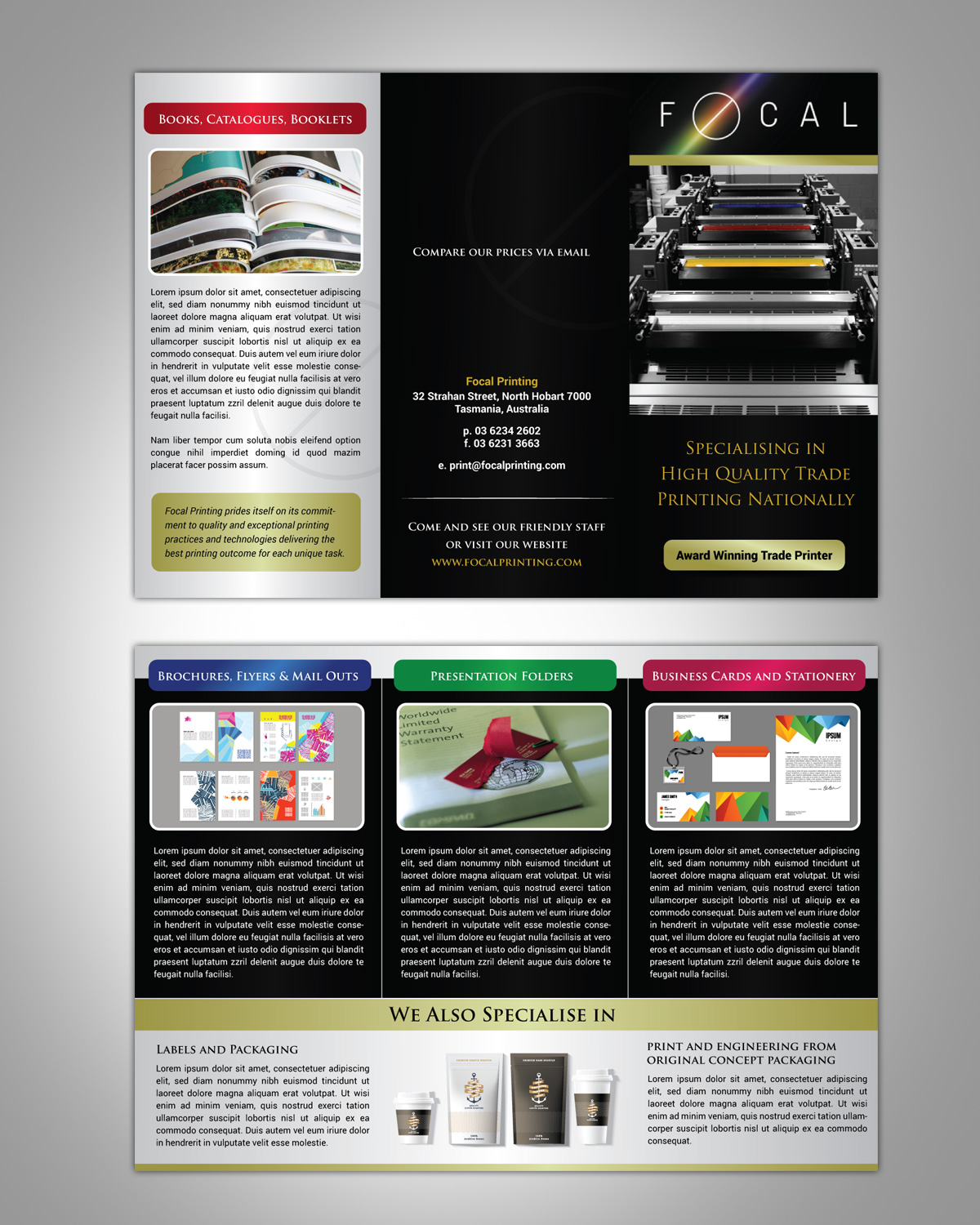 Flyer Design by pivotaldesign.biz for Focal Printing Pty Ltd | Design #9772067