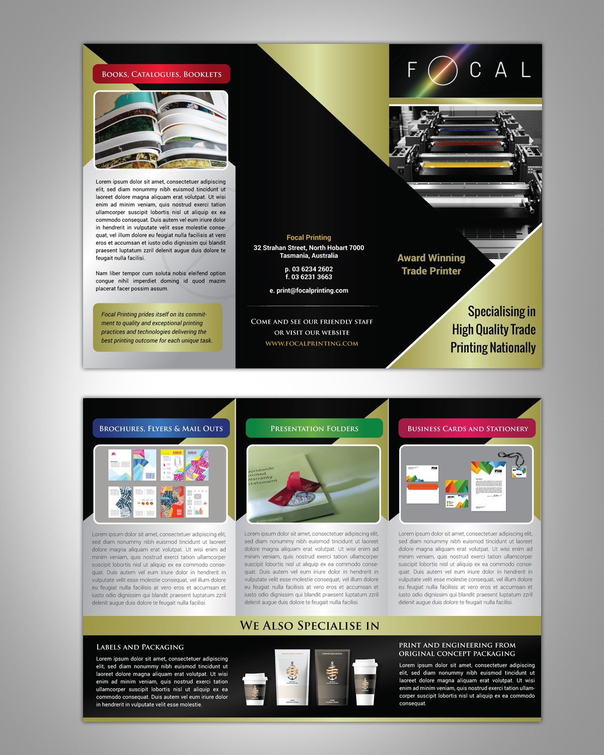 Flyer Design by pivotaldesign.biz for Focal Printing Pty Ltd | Design #9772080