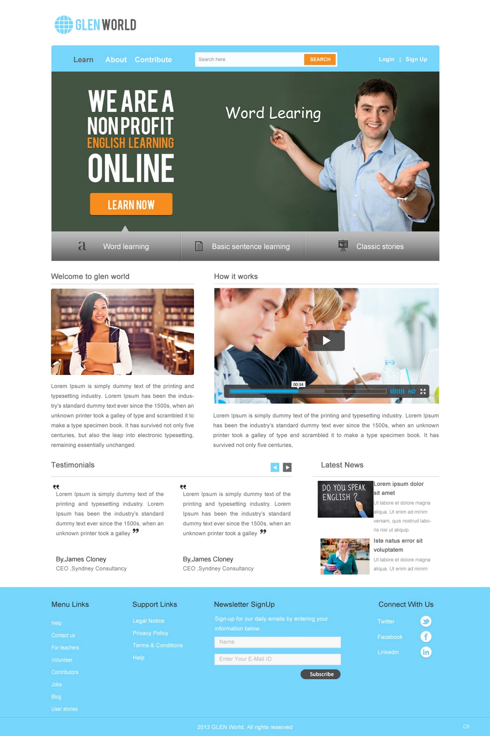 Web Design by pb for GLEN World | Design #2128432