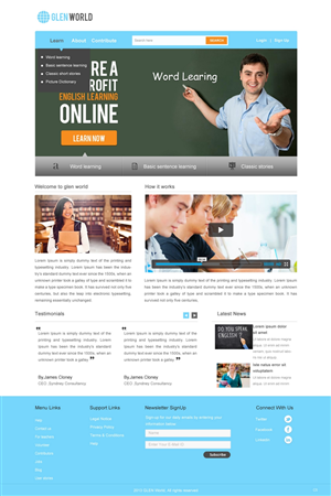 Web Design by pb for GLEN World | Design: #2128433