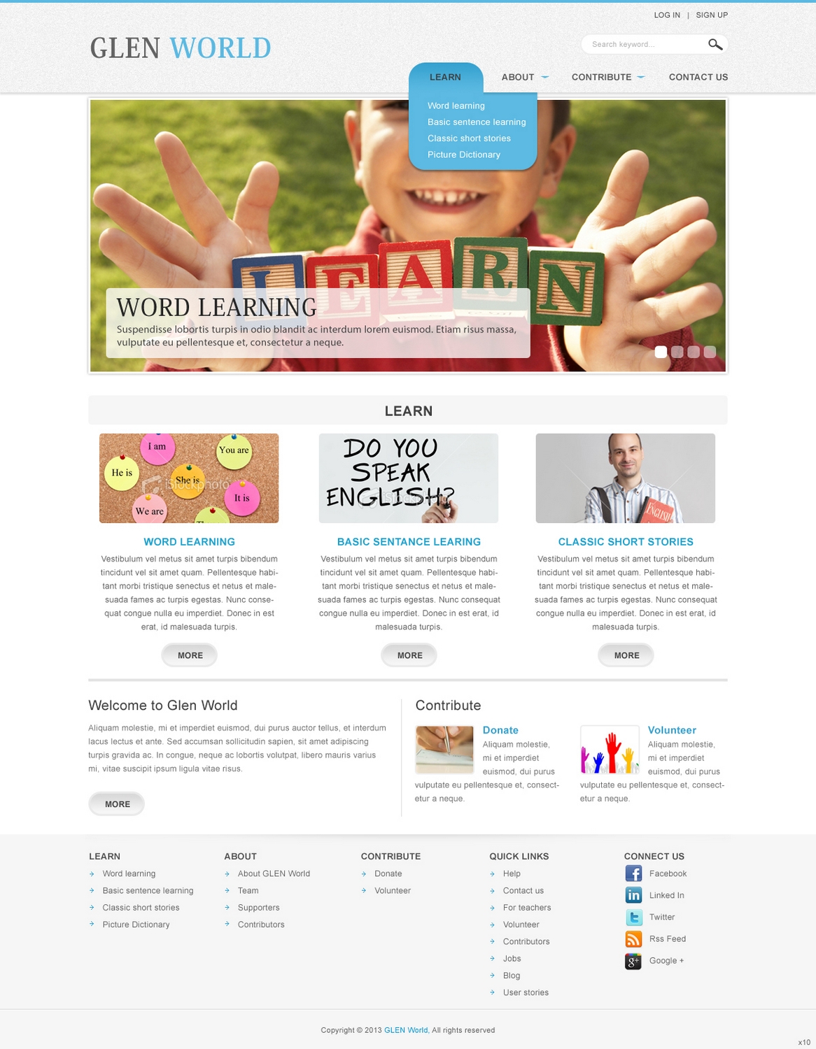 Web Design by pb for GLEN World | Design #2128436
