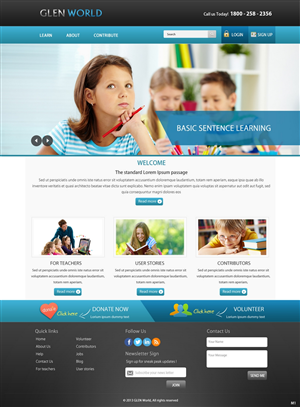 Web Design by pb for GLEN World | Design: #2128438