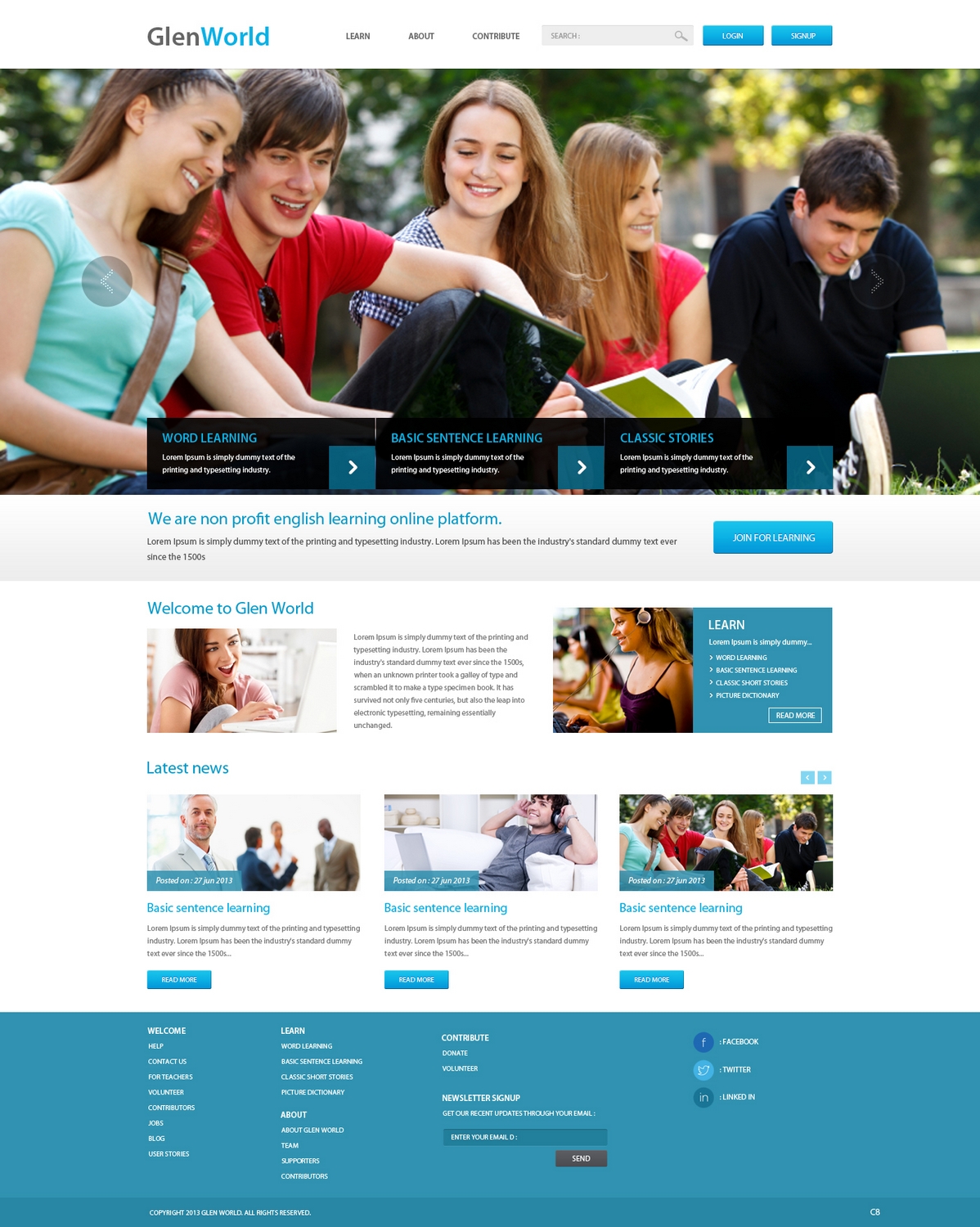 Web Design by pb for GLEN World | Design #2128443
