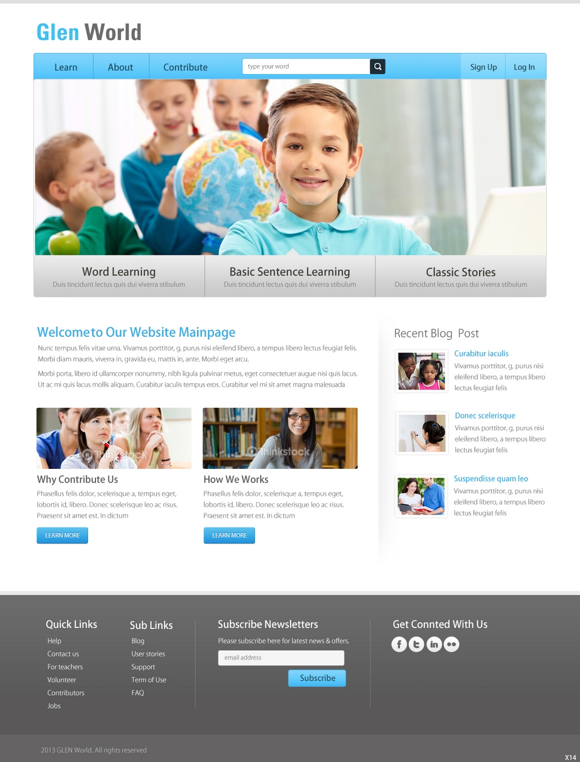 Web Design by pb for GLEN World | Design #2128447