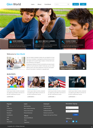Web Design by pb for GLEN World | Design: #2136275