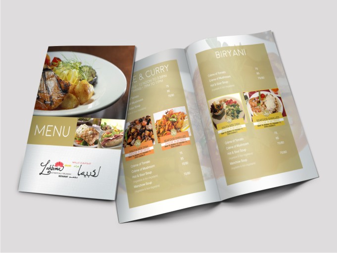Menu Design by hema dhawan for this project | Design #9794945