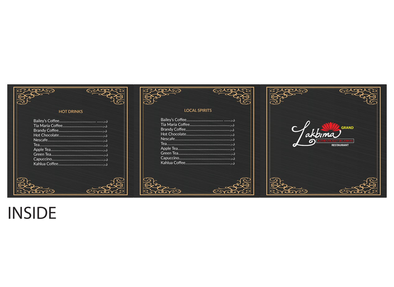 Menu Design by Graphicient for this project | Design #9825472