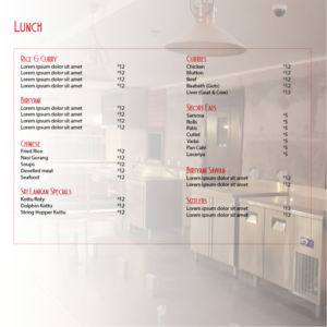 Menu Design by Ellen Exposurepdp for this project | Design #9758067