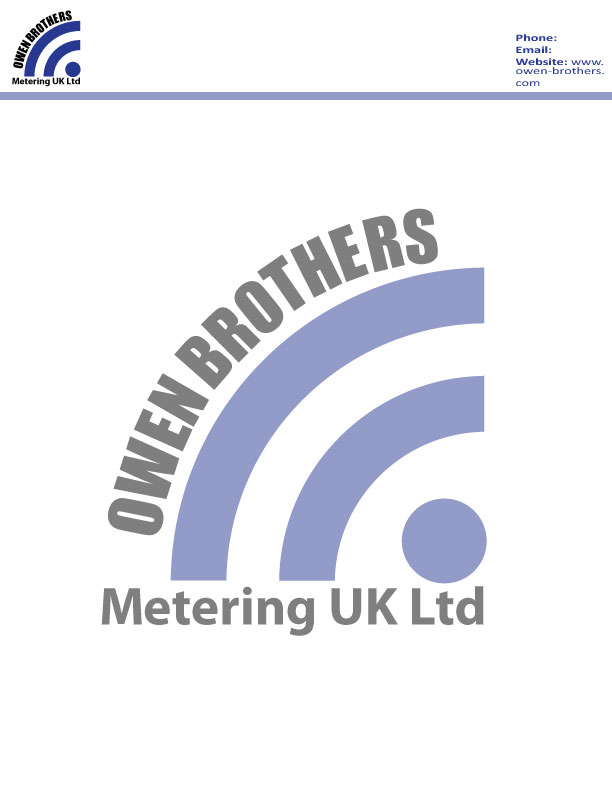 Stationery Design by Cupcakesgirl7 for Owen Brothers Metering UK Ltd | Design #2145514
