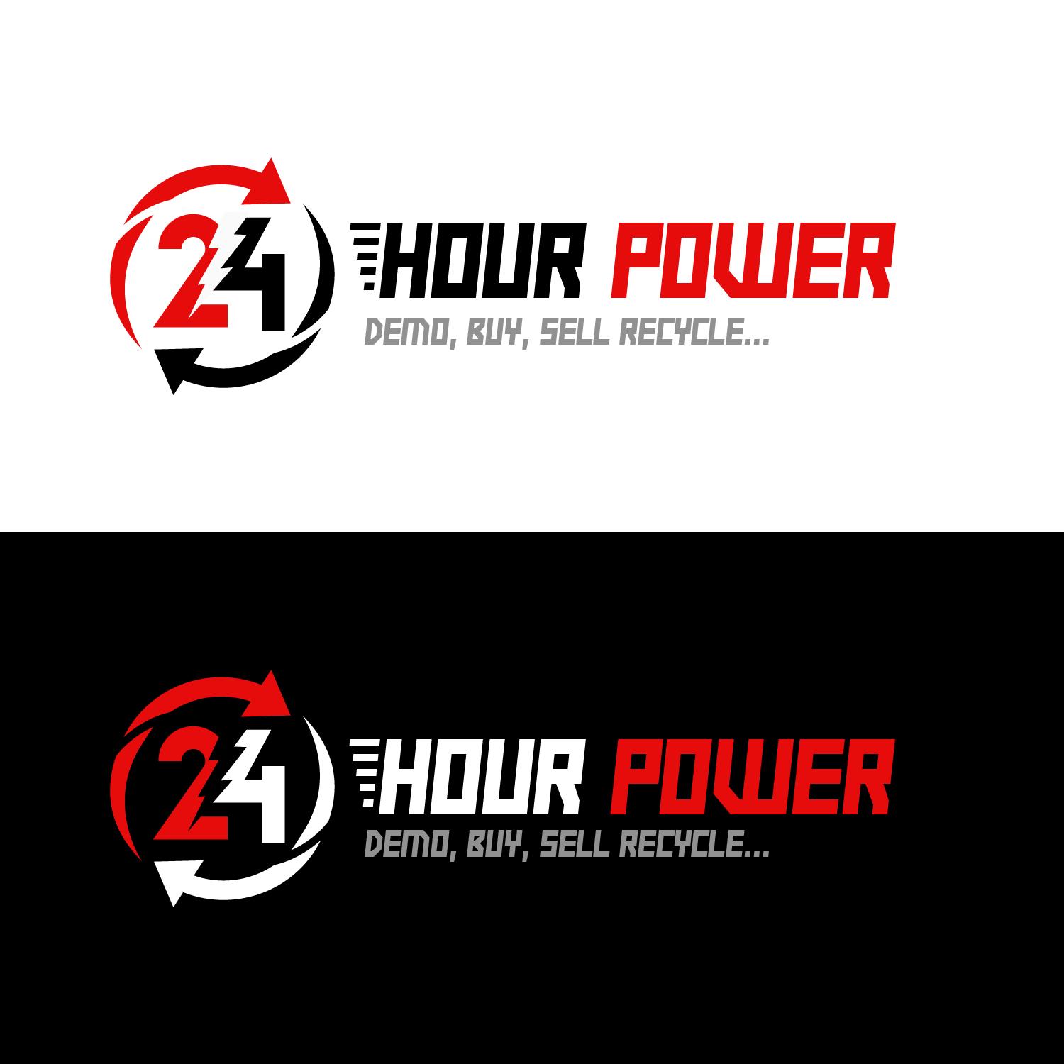 Logo Design by Dom-dom for 24 Hour Power | Design #9825642