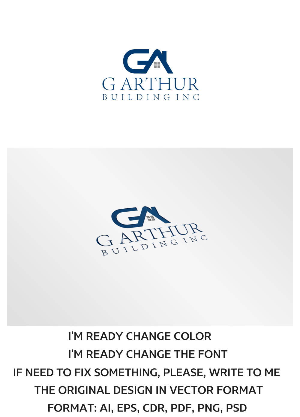 Logo Design by artsterdam for G Arthur Building Inc | Design #9721157