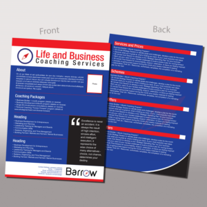 Design de Flyer par Awash pour Barrow Consulting | Design : #9735374