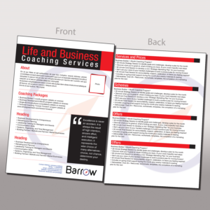 Design de Flyer par Awash pour Barrow Consulting | Design : #9735375
