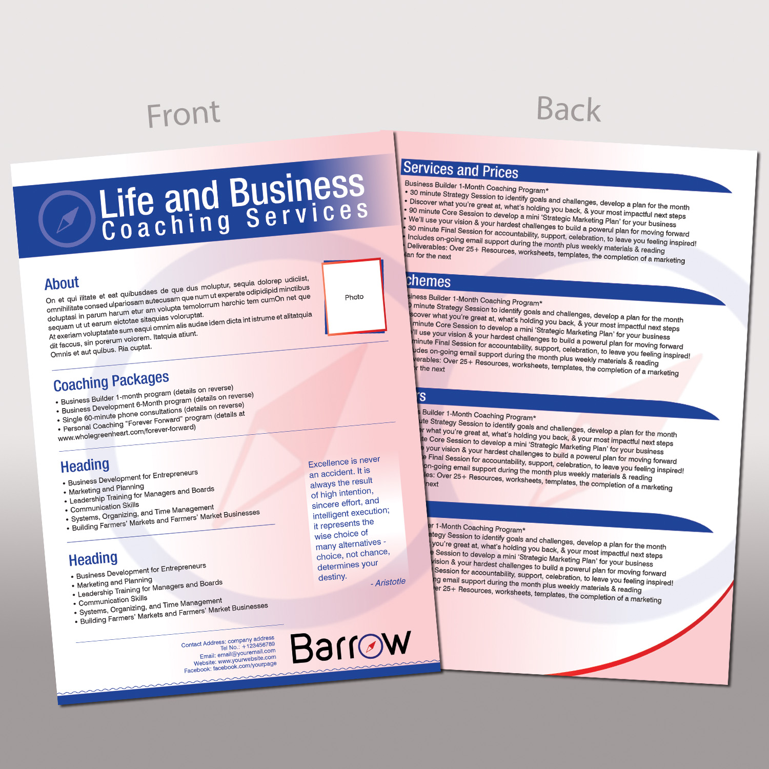 Design de Flyer par Awash pour Barrow Consulting | Design : #9805440