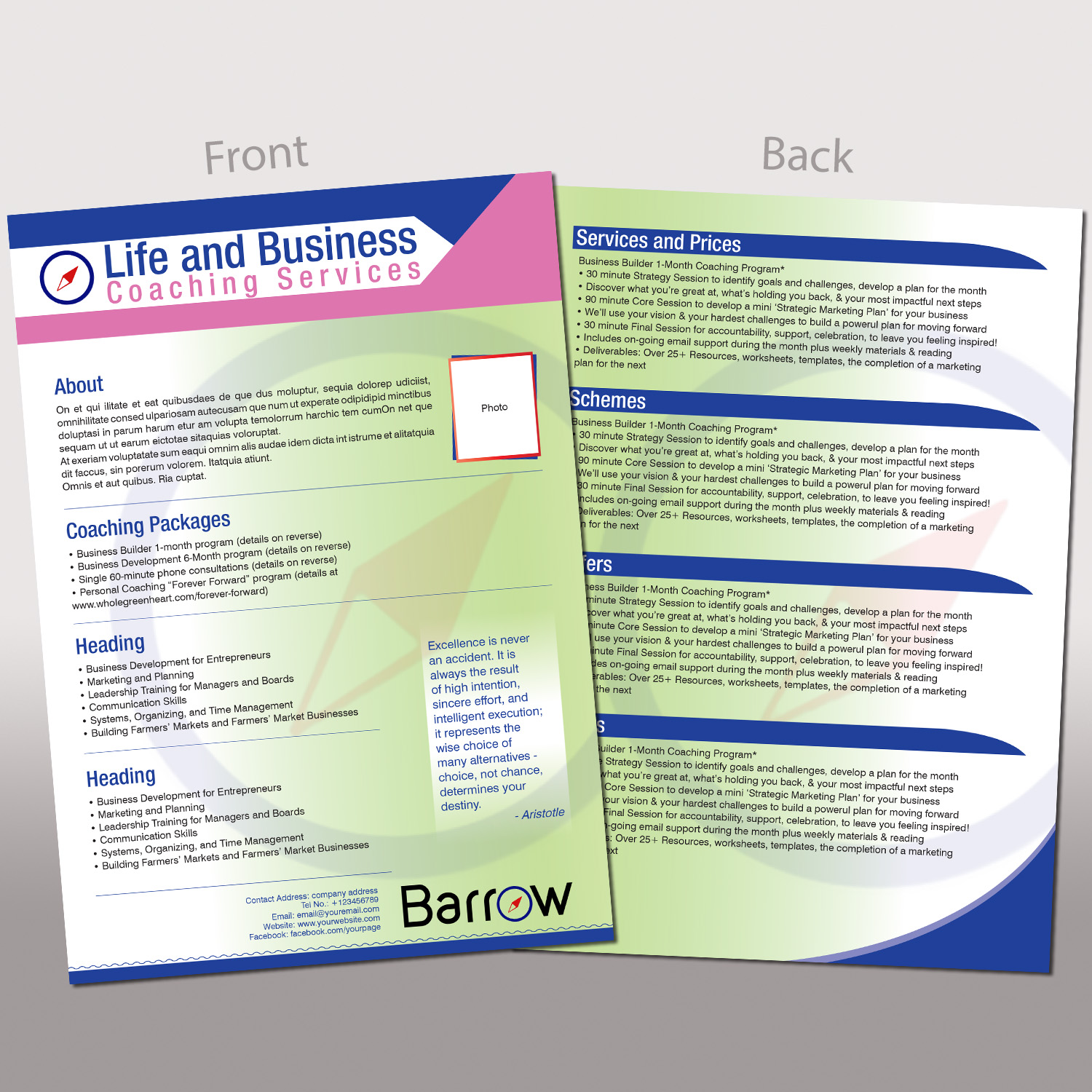Flyer Design by Awash for Barrow Consulting | Design #9805441