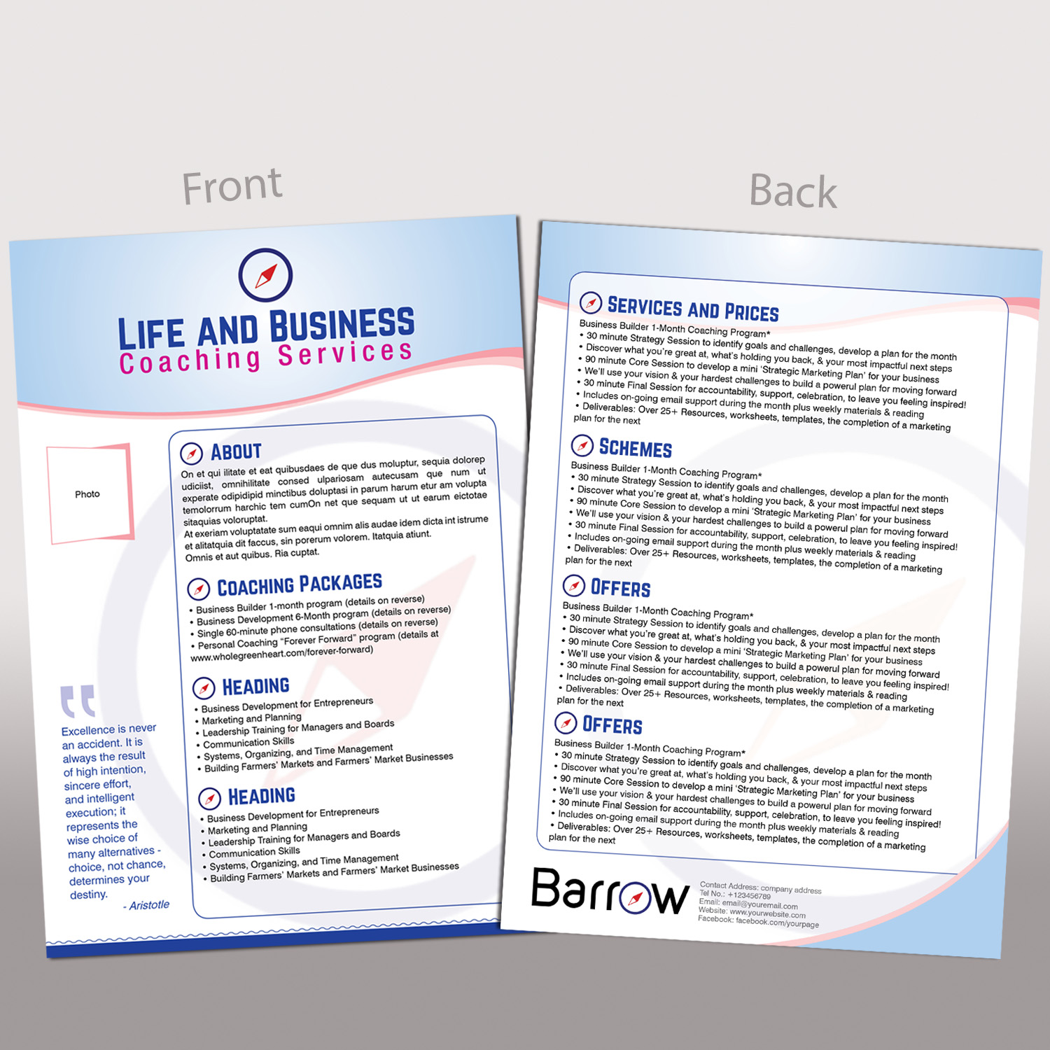 Flyer Design by Awash for Barrow Consulting | Design #9833201