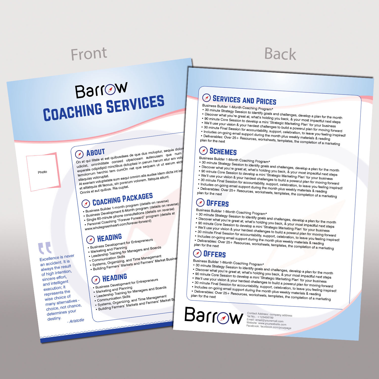 Flyer Design by Awash for Barrow Consulting | Design #9836887