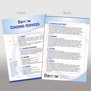Design de Flyer par Awash pour Barrow Consulting | Design : #9836887