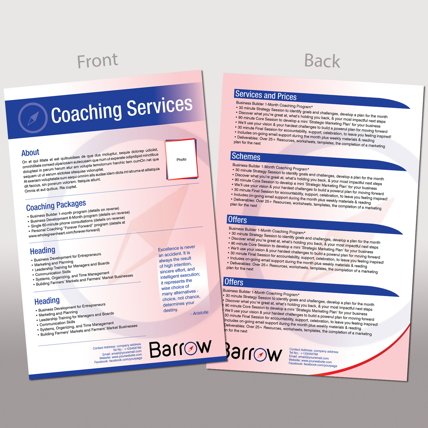 Flyer Design by Awash for Barrow Consulting | Design #9942088