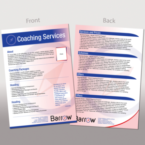 Design de Flyer par Awash pour Barrow Consulting | Design : #9942088